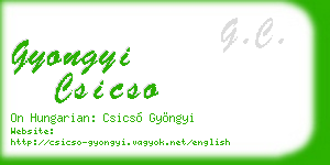 gyongyi csicso business card