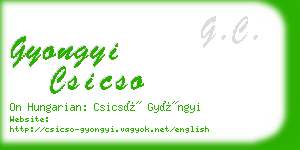 gyongyi csicso business card